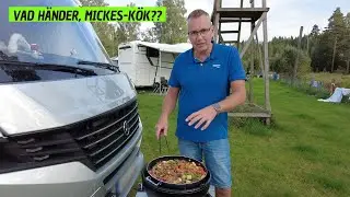 Camping mitt i skogen och Micke lagar mat | varahusbilsresor.se