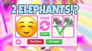 I GOT 2 ELEPHANTS IN ONE DAY? + Awesome Adopt Me Trading!