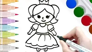 Draw Queen step by step easy drawing Drawing girl #queen #girl #easydrawing #kidsdrawing 