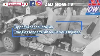 Horrific Road Accident in Nalgonda District tipper lorry collided with a car traveling from Achampet
