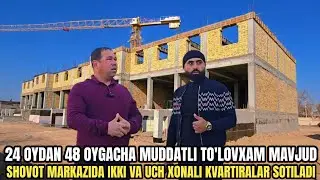 SHOVOT MARKAZIDA IKKI XONALI VA UCH XONALI KVARTIRALAR QURULISHI BOSHLANDI. ARZON NARXDA SHOSHILING