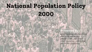 National Population Policy - 2000 | IIITV-ICD | Public Policy | Dr. Vikas Kumar