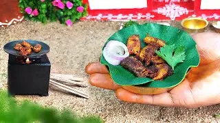 Tiny Tawa Fish Fry | Making World-Famous Street Food in Miniature Form | Mini Taste Land