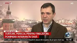 Țurțurii, pericol pentru trecători: Pompierii intervin în țară