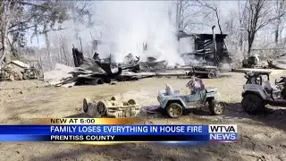 Family loses home to fire in Prentiss County
