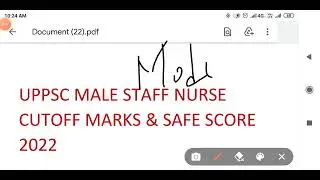 UPPSC MALE STAFF NURSE CUT OFF MARKS& SAFE SCORE 2022