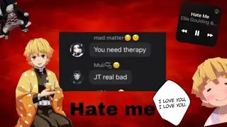 Hate Me|| lyrics prank || demon slayer || zenitsu ||