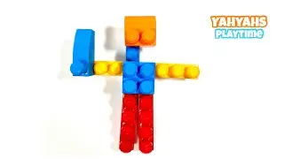 Learn Body Parts + Colors | Lets build a fun robot toy out of building blocks!