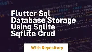 flutter sql database storage using sqlite sqflite crud
