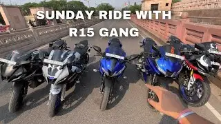 Sunday Ride with R15 GANG🔥 V4 Biker❣️ Group Ride 🥰 Bike Lover🤩 V4B ❤️