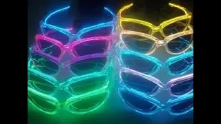 EL Wire Flashing lighting glasses,el glowing shades Sunglasses Light-Up,brillante gafas de sol
