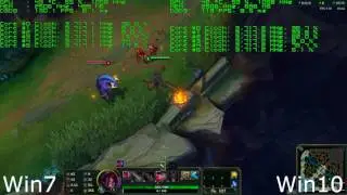 Windows 7 vs Windows 10 League of Legends
