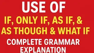 Use of If, Only If, As If, As Though & What If | Complete Grammar Explanation #english #shortvideo 📚