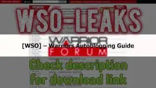 WSO &ndash; Warriors Autoblogging Guide