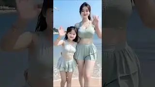 Charming Young Mom with Cute Baby at the Beach | Relaxing Coastal Walk