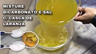 MISTURE BICARBONATO E SAL COM CASCA DE LARANJA Vai economizar e gastar pouco💰