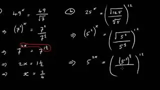 Equations with x as the power (Index/exponent)