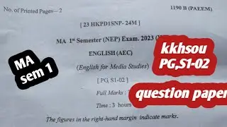 KKHSOU/ MA -1/1ST SEMESTER/ASSAMESE/(english for media studies)/PG , S1-02/#NS.Education