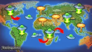Coloquei ALIENS contra HUMANOS no Worldbox