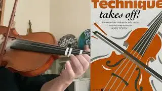 Intermediate level violin exercises (book by Mary Cohen &lsquo;Technique takes off&rsquo;