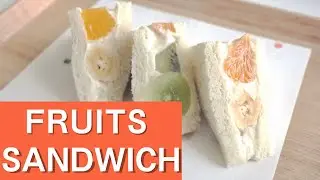 How to make Vegan FRUITS SANDWICH l Guilt free,  vegan tofu cream recipe l