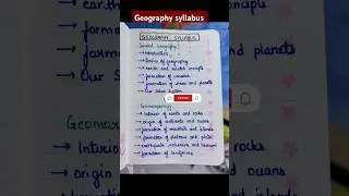 Geography Syllabus for UPSC #geography #syllabus #shortsfeed #upsc #viralshort #ytshorts #shorts