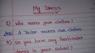 My Dress//Who makes your clothes ? English conversation.