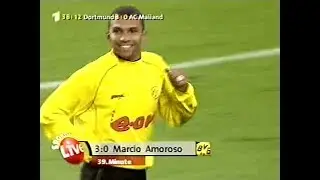AMOROSO DESTRUIU O MILAN DE MALDINI - Hattrick com golaço do atacante brasileiro (2002)