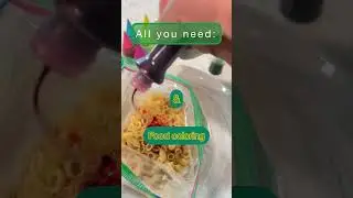 How to dye pasta with 2 simple ingredients. #shorts