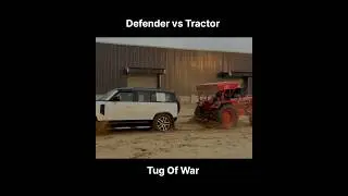 Defender vs Tractor Tug Of War #shorts #defender #cars