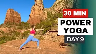 Power Yoga 30 min: Inhale Courage Exhale Fear | Day 9 OPEN TO JOY YOGA CHALLENGE