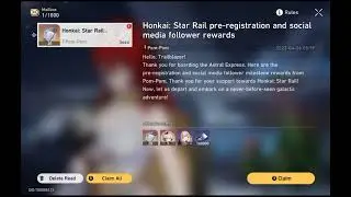 Honkai star rail: Pre registration mail Rewards #honkaistarrail #shorts