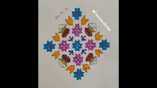 20*2*2 Dots🌺Flower Rangoli🌺Big Diwali Kolam🌺Simple Friday Kolam🌺Sankranthi Muggulu🌺Chukkala Muggulu🌺
