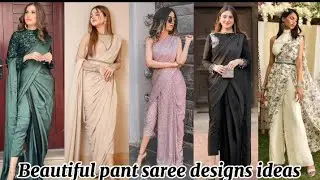 Pant saree designs for party and wedding/Saree with pant designs for girls/ fashion hub Pakistan