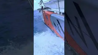 Our fastest sail yet aboard our converted race boat! 💨⛵️🌊🤙 #SailingLife #OceanPassage #SailFast