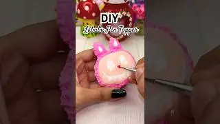 DIY Labubu Pen Topper😱#shorts #diy #labubu #clay #trending #backtoschool #DIY #craft @CrafterKavya