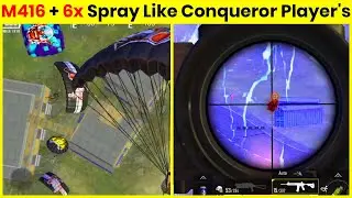 M416 + 6x Spray Like Conqueror Player's - Pubg Mobile Lite - Demolt Gaming (Pubg vs Fau-G)
