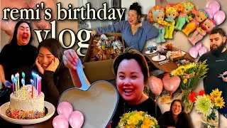 VLOG: surprising remi for her birthday!!! + opening gifts, girls weekend sleepover, cooking recipes!