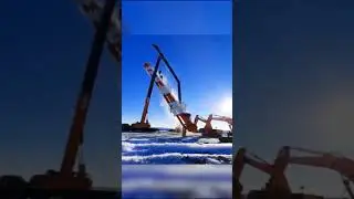 Crane broken due to overload. #machine #amazing #shorts #viralvideo #truck #crane #trending