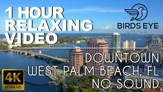 1 HOUR AMBIENT DRONE VIDEO DOWNTOWN WEST PALM BEACH, FL