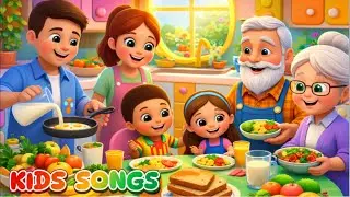 🌝🌄 Morning with Big Family 👨&zwj;👩&zwj;👧&zwj;👦Mom, Dad, Grandma, Grandpa, Brother, and Sister💖Kids Songs 🎵💖