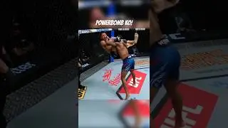 Elijah Smith with a Vicious PowerBomb KO! 🔥 #UFC #MMA #Powerbomb #twothreetwo #danawhite #ko #slam