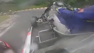 Kz2 onboard.  Crazy chaotic race with slicks in wet weather!!
