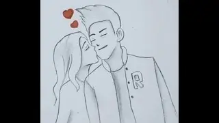 How to draw the couple kiss drawing | Romantic couple drawing step by steep | Drawing for beginners