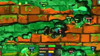 Plebs Playin' Worms Revolution - Game 7 (4P Deathmatch)