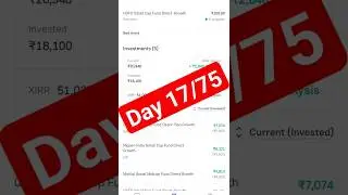 Day 17/75 || daily sip in groww app || 75 hard investing challenge in mutual fund || #mutualfunds