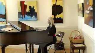 Pamela Howland playing Chopin at SaxArt Gallery of Fine Art in Saxapahaw, NC