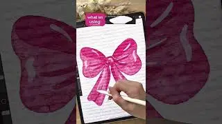 How to Draw a Bow with Digital Watercolors | Procreate Tutorial 🎨 #procreateart #procreate
