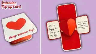 Easy Valentine Pop-Up Heart Card ❤️ | DIY Moving Valentine&rsquo;s Day Card Tutorial