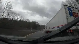 Timelapse driving towards Asheville on I-40 near Great Smoky Mountain National Park (Jan 2019)